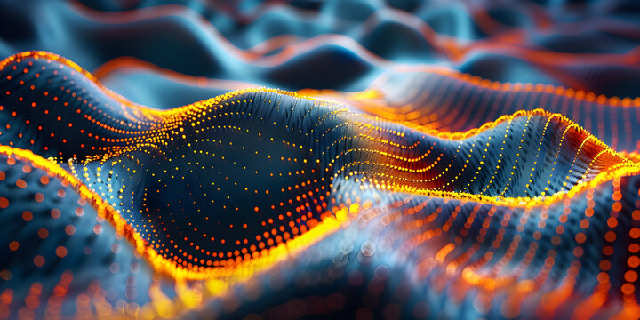 Insights from Scanning Force Microscopy and Atomic Resolution Imaging, Macro Photography of Futuristic Tech-Wear Fabrics, highlighting intricate textures and patterns