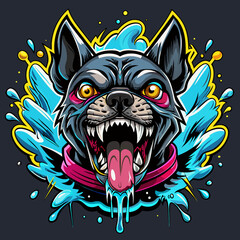 head, animal, vector, wolf, tattoo, tiger, lion, wild, illustration, dog, cartoon