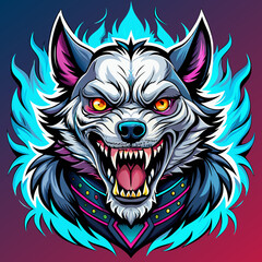 head, animal, vector, wolf, tattoo, tiger, lion, wild, illustration, dog, cartoon