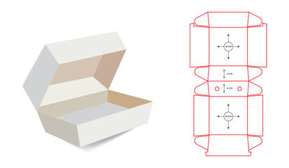 Obraz premium Burger box die cut design 