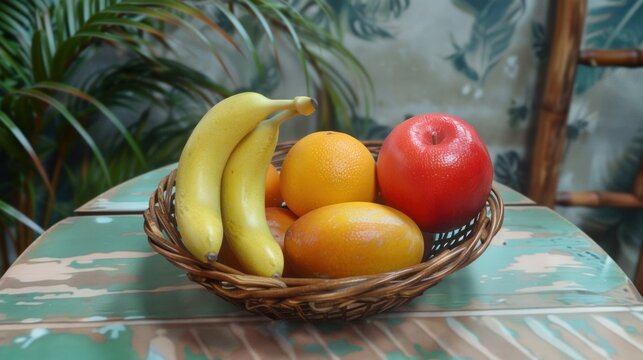 fresh fruit in a basket