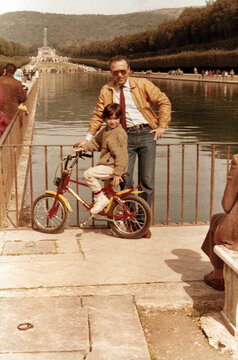 1983. Dad and son at the park.