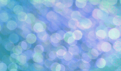 Obraz premium Blue bokeh background banner for Party, greetings, poster, ad, events, and various design works