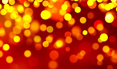 Red bokeh background banner for Party, greetings, poster, ad, events, and various design works