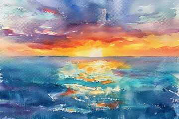 Fototapeta premium aquarell ocean