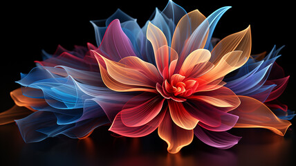 A vibrant bloom against a dark backdrop.