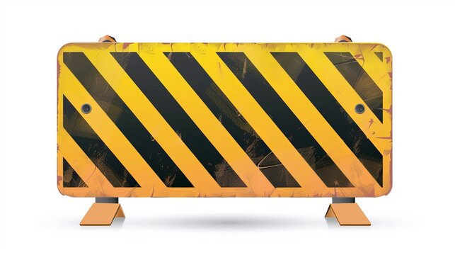 A vector illustration showcases a blank warning sign.