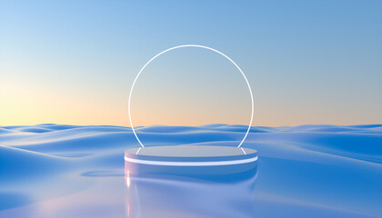 3d rendering podium platform