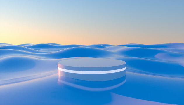 3d rendering podium platform