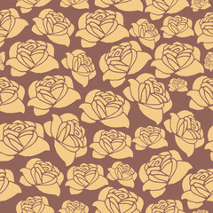 Seamless decorative pattern with flowers wallpaper festive  birthday background art decor design for textile, paper