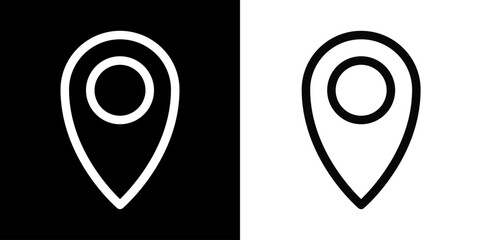 Business icon. Target icon. Business strategy. Black icon. Line icon. Silhouette.