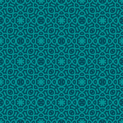 Vintage seamless pattern. Ornamental antique style, floral background. blue ornament