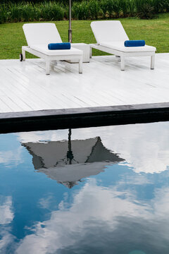 Sunbeds by the Pool
