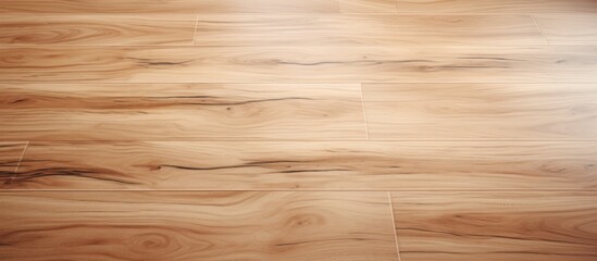 Fototapeta premium A closeup shot of a hardwood plank flooring with a brown wood stain, showcasing a beautiful pattern of tints and shades on a beige background