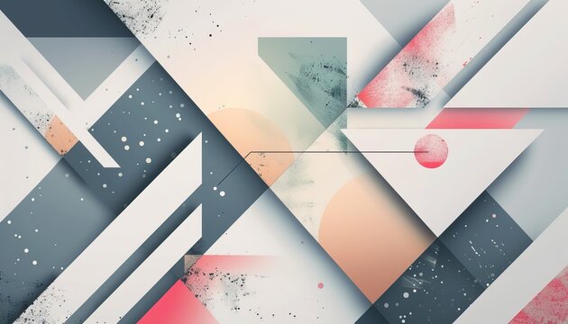 Mural wallpaper geometrical creative style high quality AI generated image