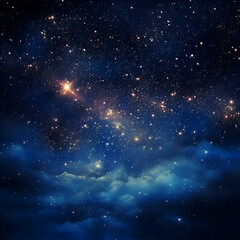 Fototapeta na wymiar Night sky with stars and nebula as background. 3D rendering