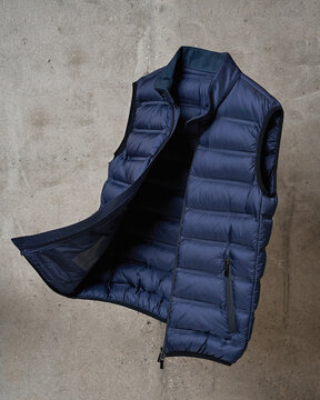 Men's fashion vest hovering on invisible hanger