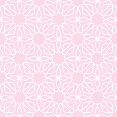 Elegant very beautiful pink and white seamless pattern. Ornamental style tribal ethnic background