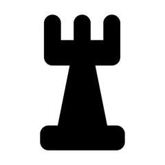 Rook icon. Simple Chess Related Vector Icon. Vector illustration.