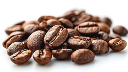 Naklejka premium Selective Close-Up Focus On Coffee Beans Arrangement