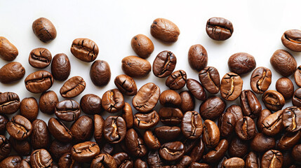 Fototapeta premium Rich Textures Of Gourmet Coffee Beans Up Close