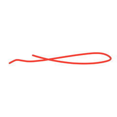 red brush stroke underline
