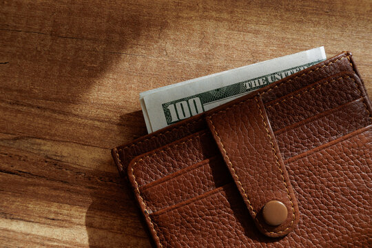 wallet with dollars