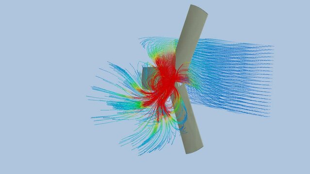 CFD simulation Computational fluid dynamics - blade airflow simulation