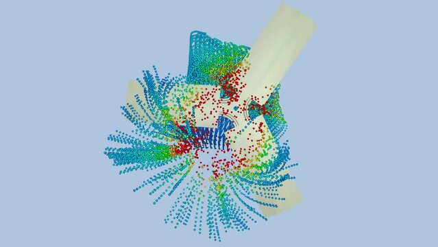 CFD simulation Computational fluid dynamics - blade airflow simulation