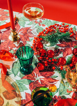 New year dinner party  table