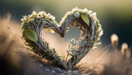 heart shaped nature wreath