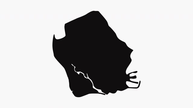 animation forming a map of Sekondi-Takoradi in ghana