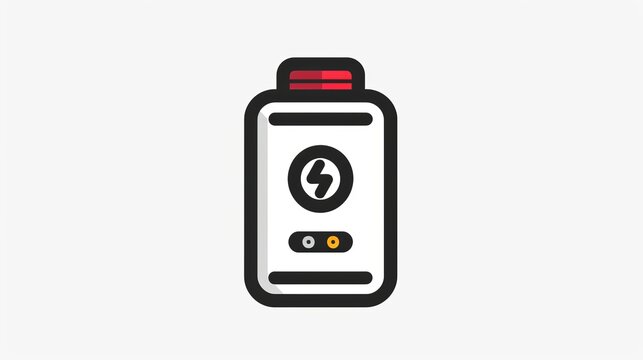 Outline battery icon, single high-quality symbol for web design or mobile app, depicted as a thin line sign for logo design, in black outline pictogram on a white background.