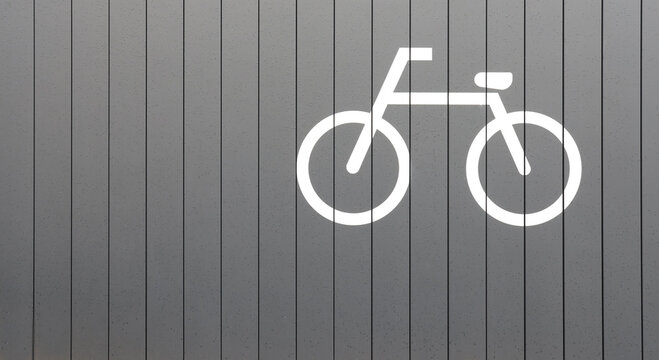 bicycle symbol on wall