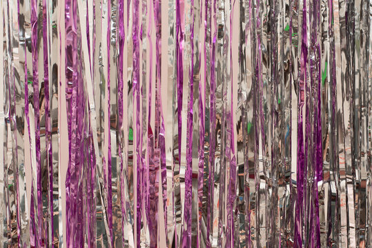 Silver and pink streamer