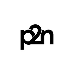 p2n initial letter monogram logo design