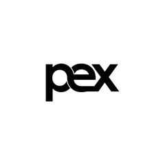 pex lettering initial monogram logo design