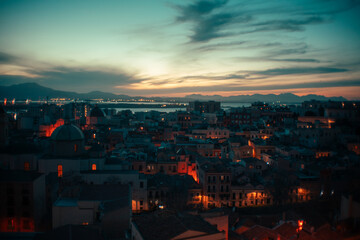 Vista sul quartiere Stampace dal quartiere Castello a Cagliari