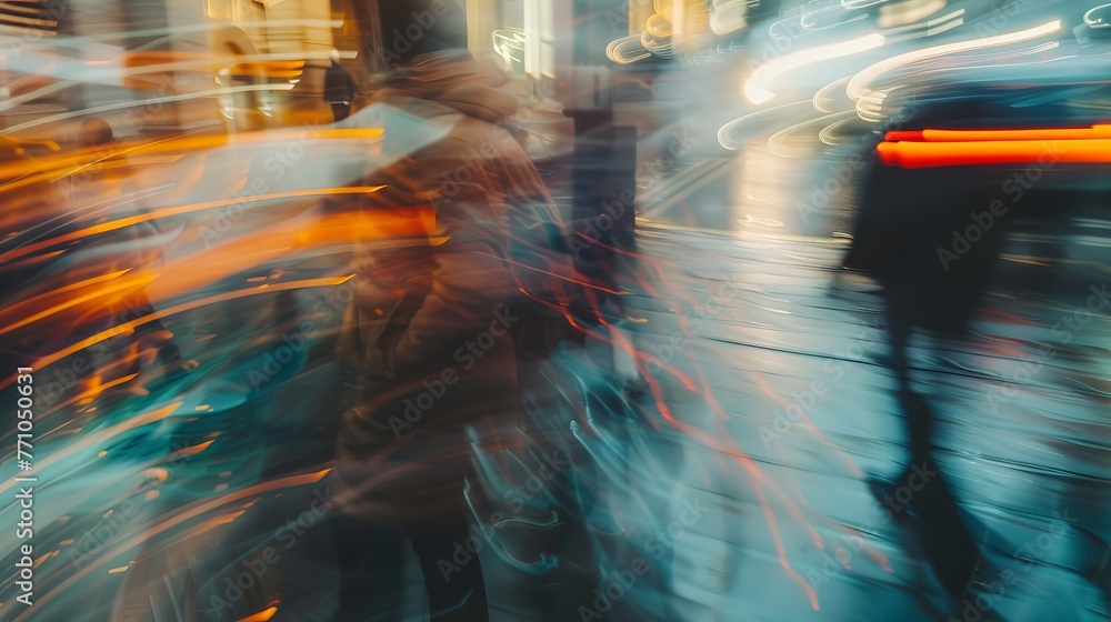 Poster abstract motion trails cinematic shots of moving objects with intentional blur creating dynamic and 
