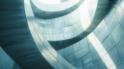 Fototapeta premium Abstract Architecture Cinematic shots of architectural elements with intentional blur transforming buildings and structures into abstract forms and AI generated illustration
