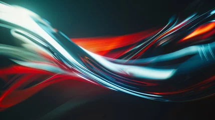 Foto op Plexiglas Abstract Motion Trails Cinematic shots of moving objects with intentional blur creating dynamic and abstract motion trails that evoke a sense of ene  AI generated illustration © Olive Studio