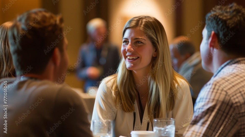 Poster corporate networking professional captures of business professionals networking at conferences event