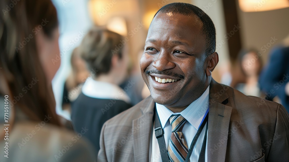 Aufkleber corporate networking professional captures of business professionals networking at conferences event