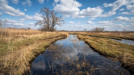 Ecological Restoration continued Detailed photographs of ecological restoration projects in Ukraine showcasing efforts to rehabilitate ecosystems p  AI generated illustration