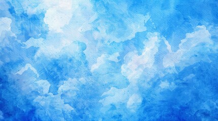 Fototapeta na wymiar Blue sky watercolor background, texture paper - generative ai