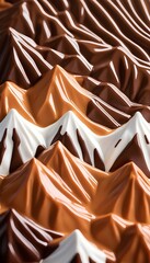 Caramel white and dark Chocolate mountains