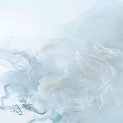 Smoky blue background, displaying a tranquil scene of rising smoke against a soothing blue backdrop. - obrazy, fototapety, plakaty
