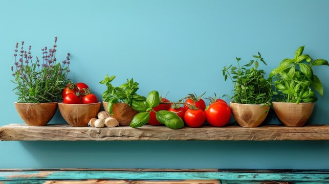 Kitchen background image, vegetables, generated with AI