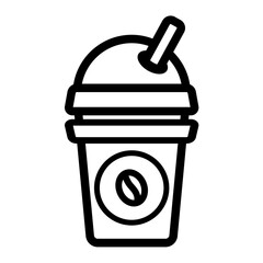 Paper coffee cup icon