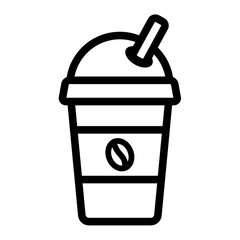 Paper coffee cup icon